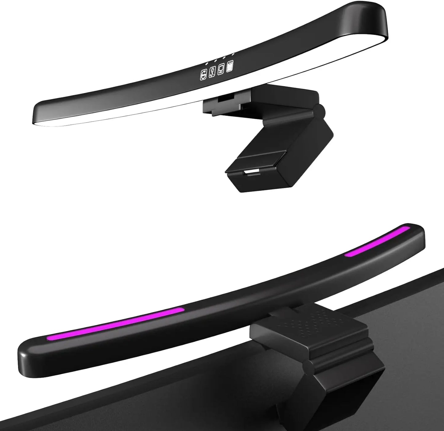 RGB Monitor Light Bar — USB-C Screen Light for Curved & Flat Monitors